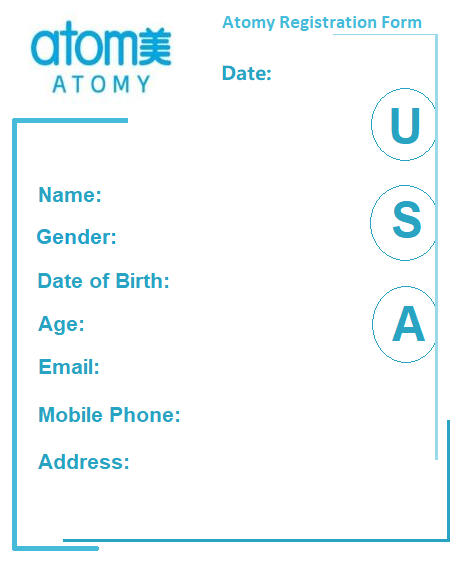 Atomy Registration Form Template